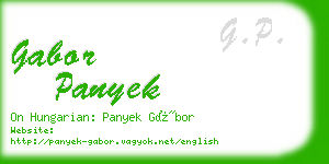 gabor panyek business card